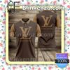 Louis Vuitton Big Logo In The Middle Brown Embroidered Polo Shirts