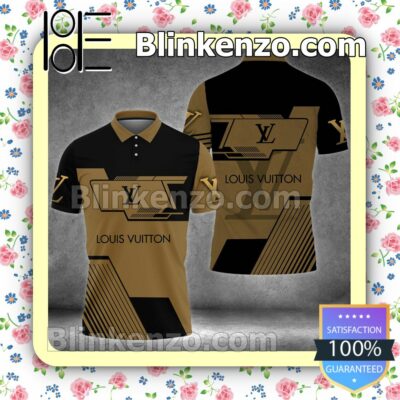 Louis Vuitton Black And Brown Luxury Brand Embroidered Polo Shirts