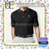 Louis Vuitton Black With Yellow Brand Logo Embroidered Polo Shirts