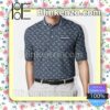 Louis Vuitton Blue Embroidered Polo Shirts