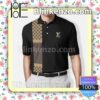 Louis Vuitton Brown Check Stripe Embroidered Polo Shirts