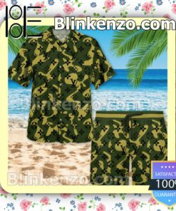 Louis Vuitton Camouflage Luxury Beach Shirts, Swim Trunks