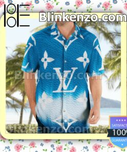 Louis Vuitton Escale Neverfull Blue Tie Dye Luxury Beach Shirts, Swim Trunks a