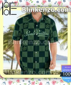 Louis Vuitton Green Checkerboard Luxury Beach Shirts, Swim Trunks a