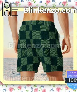 Louis Vuitton Green Checkerboard Luxury Beach Shirts, Swim Trunks x