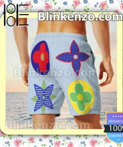 Louis Vuitton Multicolor Flower Logo Luxury Beach Shirts, Swim Trunks x