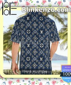 Louis Vuitton Since 1854 Blue Monogram Luxury Beach Shirts, Swim Trunks b