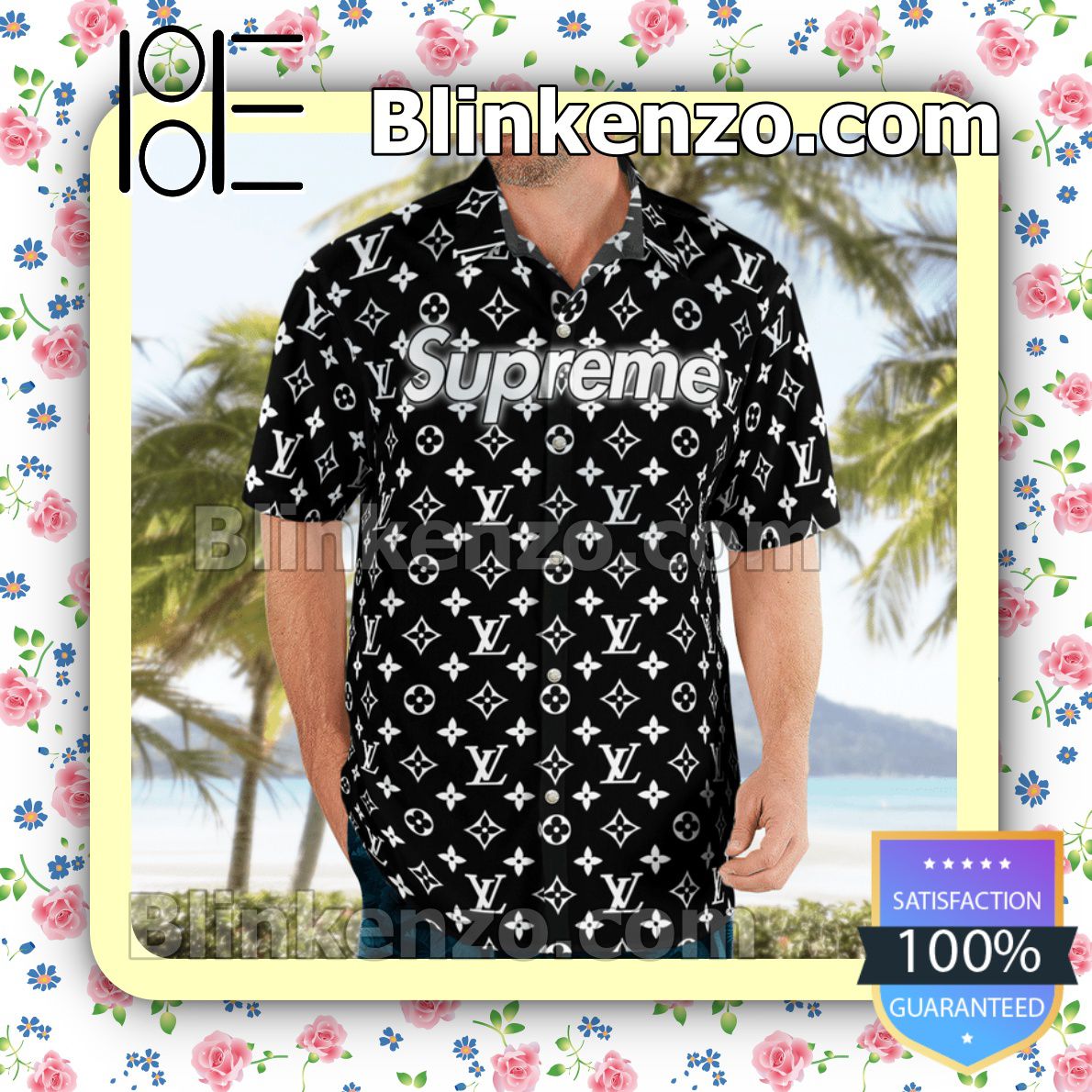 Louis Vuitton Supreme Monogram Luxury Beach Shirts, Swim Trunks -