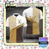 Louis Vuitton White Mix Dark And Light Brown With Diagonal Lines Embroidered Polo Shirts