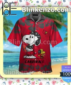 Louisville Cardinals & Snoopy Mens Shirt, Swim Trunk