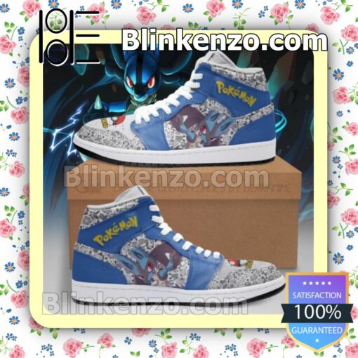 Lucario Cute Pokemon Air Jordan 1 Mid Shoes