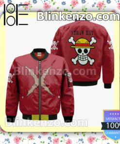 Luffy Uniform Straw Hat One Piece Anime Personalized T-shirt, Hoodie, Long Sleeve, Bomber Jacket c