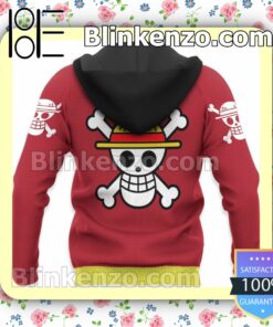 Luffy Uniform Straw Hat One Piece Anime Personalized T-shirt, Hoodie, Long Sleeve, Bomber Jacket x