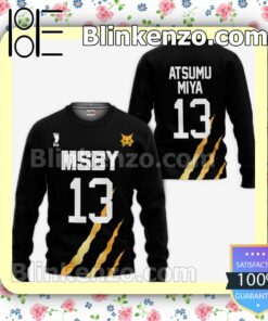 MSBY Atsumu Miya Uniform Number 13 Haikyuu Anime Personalized T-shirt, Hoodie, Long Sleeve, Bomber Jacket a