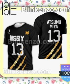 MSBY Atsumu Miya Uniform Number 13 Haikyuu Anime Personalized T-shirt, Hoodie, Long Sleeve, Bomber Jacket b