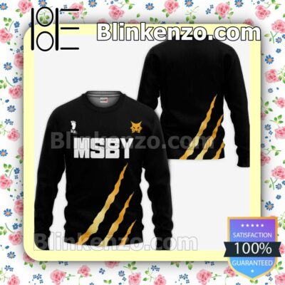 MSBY Black Jackal Uniform Haikyuu Anime Personalized T-shirt, Hoodie, Long Sleeve, Bomber Jacket a