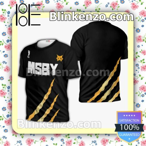 MSBY Black Jackal Uniform Haikyuu Anime Personalized T-shirt, Hoodie, Long Sleeve, Bomber Jacket b