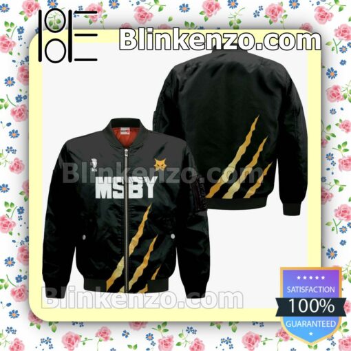 MSBY Black Jackal Uniform Haikyuu Anime Personalized T-shirt, Hoodie, Long Sleeve, Bomber Jacket x