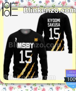 MSBY Kiyoomi Sakusa Uniform Number 15 Haikyuu Anime Personalized T-shirt, Hoodie, Long Sleeve, Bomber Jacket a