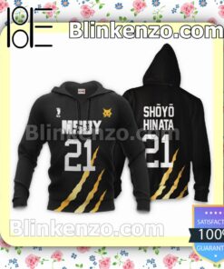 MSBY Shoyo Hinata Uniform Number 21 Haikyuu Anime Personalized T-shirt, Hoodie, Long Sleeve, Bomber Jacket c