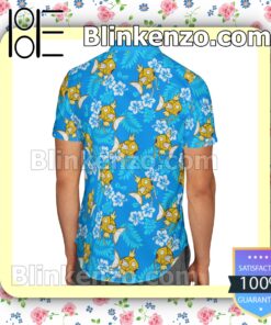 Magikarp Pokemon Floral Pattern Blue Summer Hawaiian Shirt b