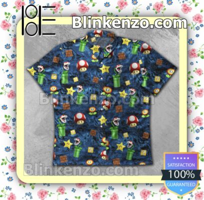 Mario Navy Galaxy Summer Shirts