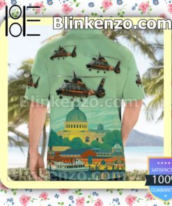 Maryland State Police Aerospatiale SA 365N 1 Dauphin 2 Flowery Green Summer Hawaiian Shirt b