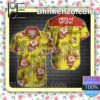 Men At Work Red Tropical Floral Yellow Summer Shirts