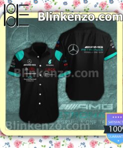 Mercedes AMG Petronas F1 Team Ineos UBS HP Summer Hawaiian Shirt