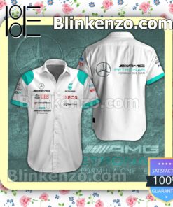 Mercedes AMG Petronas F1 Team Ineos UBS HP Summer Hawaiian Shirt a