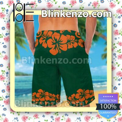 Miami Hurricanes & Minnie Mouse Mens Shirt, Swim Trunk a