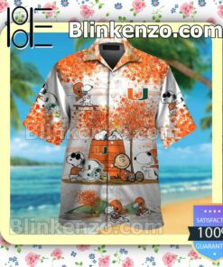 Miami Hurricanes Snoopy Autumn Mens Shirt, Swim Trunk