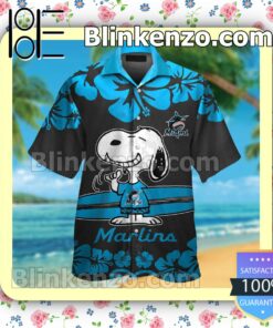 Miami Marlins Snoopy Mens Shirt, Swim Trunk