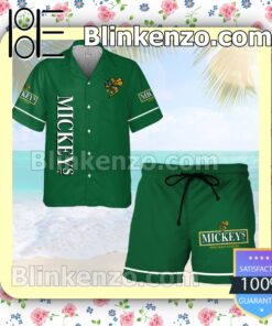 Mickey Beer Combo s Green Summer Hawaiian Shirt