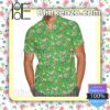 Mickey & Friends Christmas Celebration Disney Cartoon Graphics Inspired Green Summer Hawaiian Shirt, Mens Shorts
