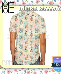 Mickey & Friends Easter Celebration Disney Cartoon Graphics Summer Hawaiian Shirt, Mens Shorts a