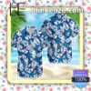 Mickey & Friends Floral Pattern Blue Summer Hawaiian Shirt