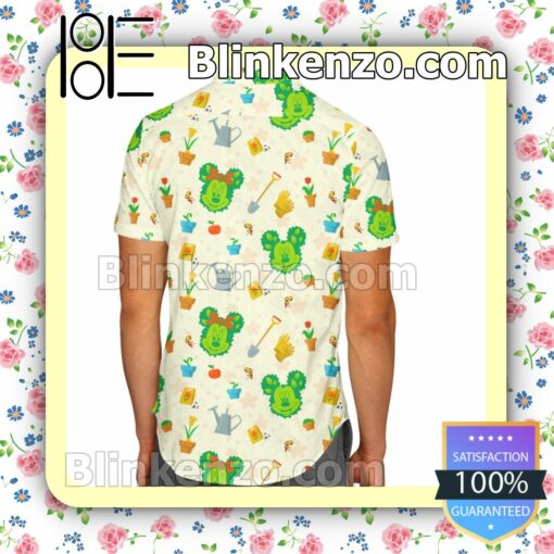 Mickey Minnie Flower & Garden Festival Disney Cartoon Graphics Summer Hawaiian Shirt, Mens Shorts a