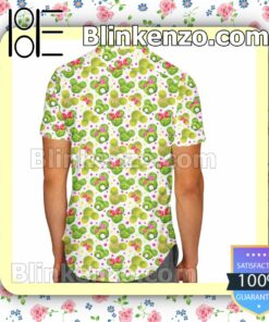 Mickey & Minnie Topiaries Pattern Disney Cartoon Graphics Summer Hawaiian Shirt, Mens Shorts a