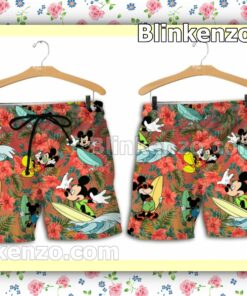 Mickey Mouse Costume Disney Summer Hawaiian Shirt, Mens Shorts