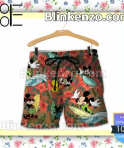 Mickey Mouse Costume Disney Summer Hawaiian Shirt, Mens Shorts a