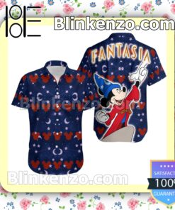 Mickey Mouse Disney Ear Pattern Fantasia Summer Hawaiian Shirt