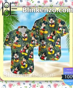 Mickey Mouse Disney Hibicus Tropical Forest Summer Hawaiian Shirt