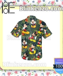 Mickey Mouse Disney Hibicus Tropical Forest Summer Hawaiian Shirt b