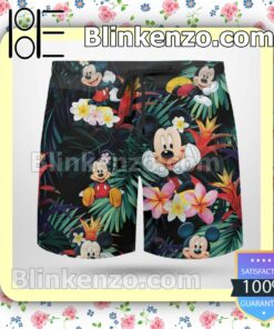 Mickey Mouse Disney Lost In The Tropical Forest Summer Hawaiian Shirt, Mens Shorts a