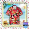 Mickey Mouse Disney Pineapple Hibicus Red Summer Hawaiian Shirt, Mens Shorts