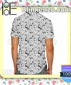 Mickey Mouse & Friends Comic Disney Cartoon Graphics Inspired Summer Hawaiian Shirt, Mens Shorts a