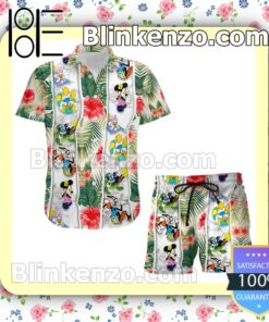 Mickey Mouse & Friends Disney Cartoon Graphics Combo Aloha Summer Hawaiian Shirt