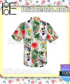 Mickey Mouse & Friends Disney Cartoon Graphics Combo Aloha Summer Hawaiian Shirt b