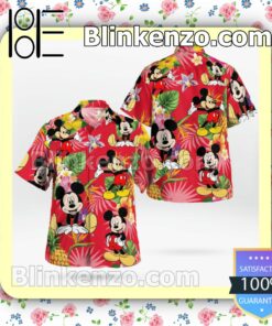 Mickey Mouse Pineapple Tropical Red Summer Shirts